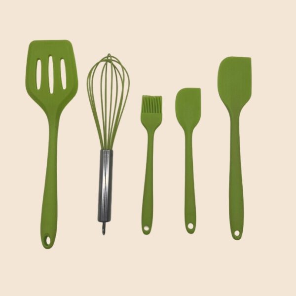 pink silicone kitchenware 5 piece set of kitchen cooking utensils sets (copy)