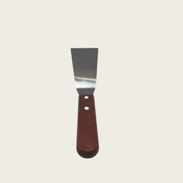 wood handled small frying pan, stainless steel small dense spatula