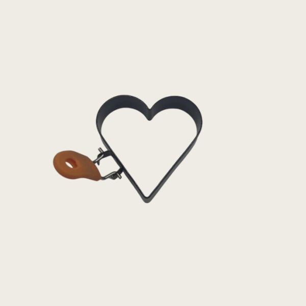 stainless steel heart shaped creative egg cooker with non stick coating for baking tools