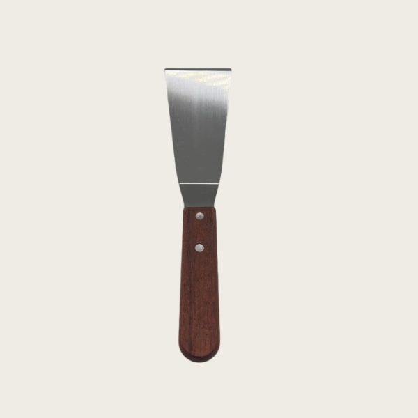 wood handled small frying pan, stainless steel small dense spatula