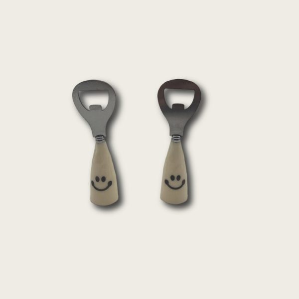 stainless steel creative cute smiling face beer bottle opener