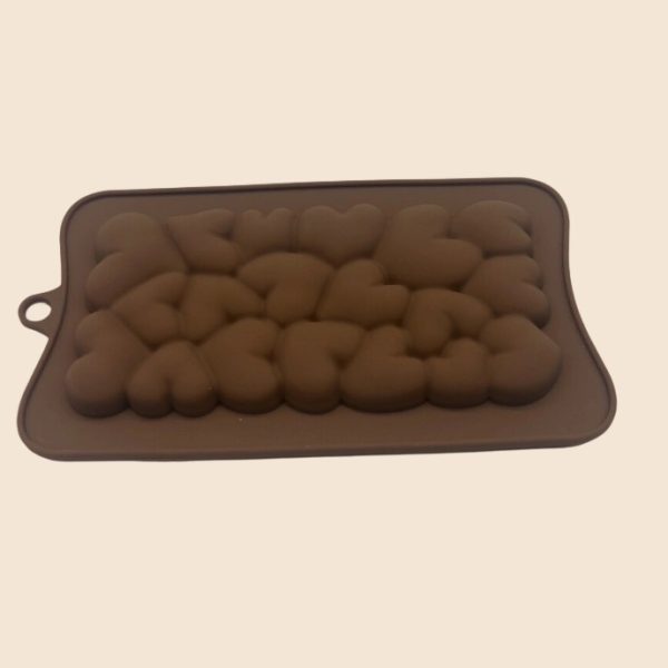 diy handmade chocolate chip silicone mold（love based type）