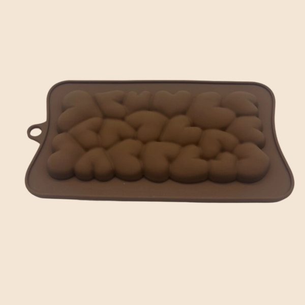 diy handmade chocolate chip silicone mold（love based type）