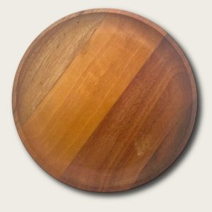 medium sized round wooden tray
